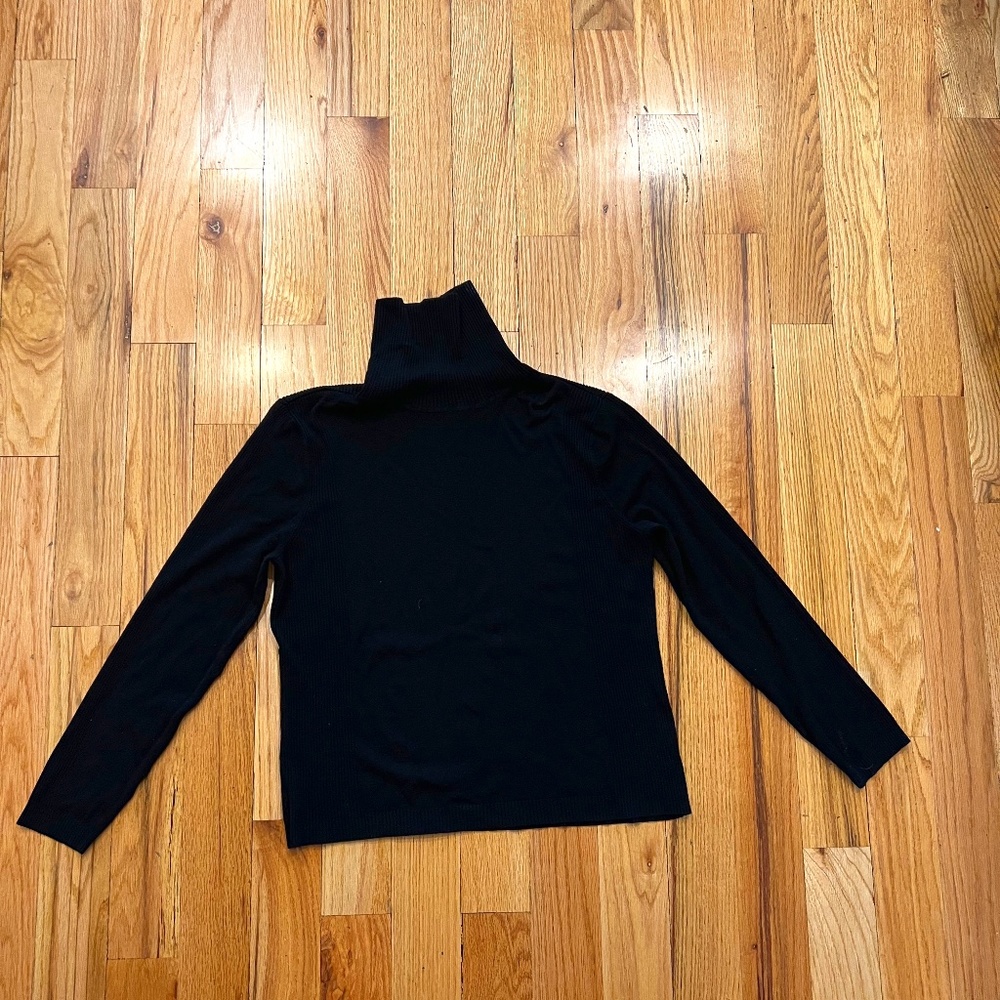 MERONA Black Knit turtle neck with ribbed detailing XL
